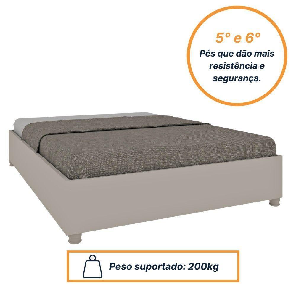 Cama Box Casal Queen Mônaco Tcil off White - 5