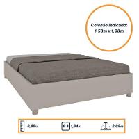 Cama Box Casal Queen Mônaco Tcil off White