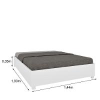 Cama Box Casal Mônaco Tcil Neve - 3