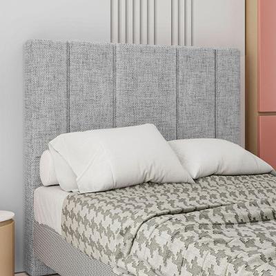 Cabeceira Estofada Casal 140 Cm Rubi Linho Cor: Cinza