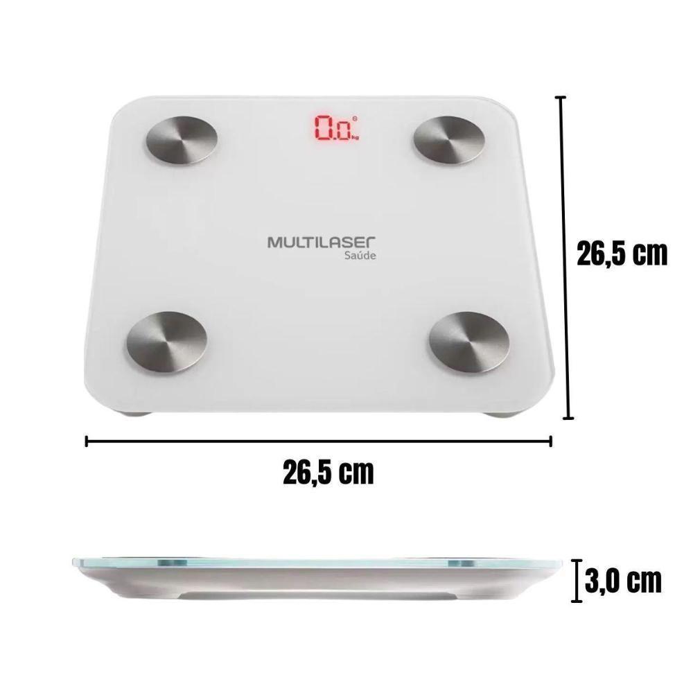 Balança Bluetooth Bioimpedância Hc059 Biohealth Multilaser - 6