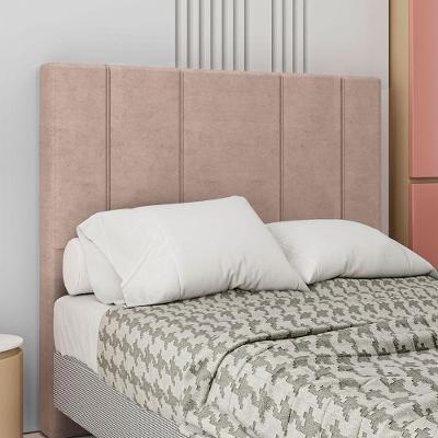 Cabeceira Estofada King 195 Cm Rubi Veludo Cor: Rose