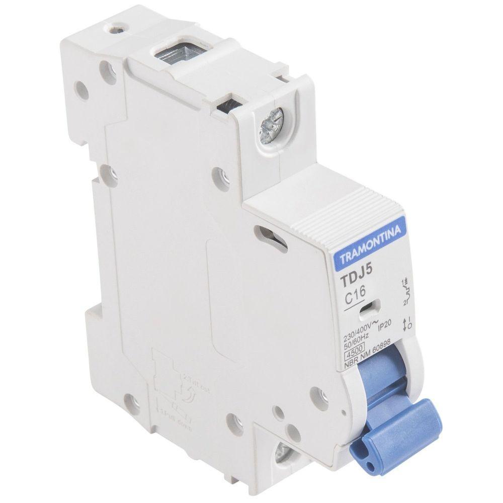Minidisjuntor Tdj5-1c16 1 P 16 A 4,5 Ka Curva C Tramontina Tramontina - 7