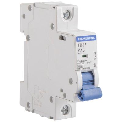 Minidisjuntor Tdj5-1c16 1 P 16 A 4,5 Ka Curva C Tramontina Tramontina