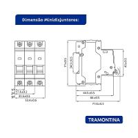 Minidisjuntor Tdj5-1c16 1 P 16 A 4,5 Ka Curva C Tramontina Tramontina - 5