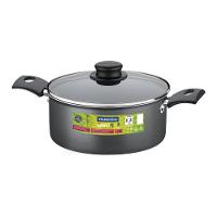 Caçarola Tramontina Turim Em Aluminio Com Revestimento Interno E Externo Em Antiaderente Starflon Max Chumbo 24 Cm 4,9 L - 5