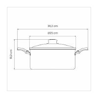 Caçarola Tramontina Turim Em Aluminio Com Revestimento Interno E Externo Em Antiaderente Starflon Max Chumbo 24 Cm 4,9 L - 8