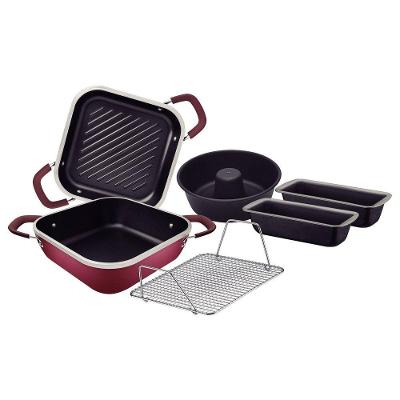 Kit Tramontina Lyon Forjado High Performance Carmim 6 Peças Starflon Tramontina