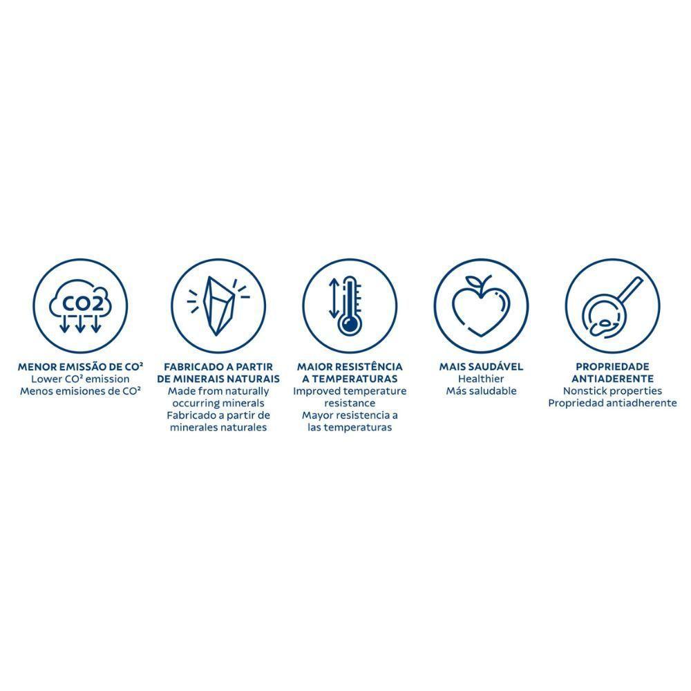 Frigideira Tramontina Romagna Em Alumínio Com Revestimento Interno Cerâmico E Externo Em Inox Polido Marfim 25 Cm - 10