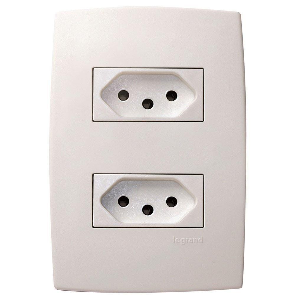 Conjunto 2 Tomadas 2p+t Pb 10a - 615075 - Pial Cj.2 Tomadas 2p+t Pb Pplus 10a Pial 615075 - 1