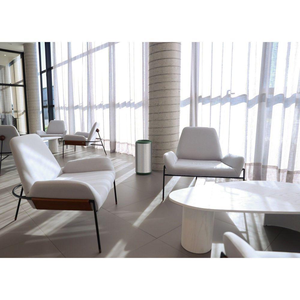 Lixeira Inox Tramontina Portofino Lyf Acabamento Acetinado Aro Polipropileno Sem Tampa 23 L Tramontina - 3