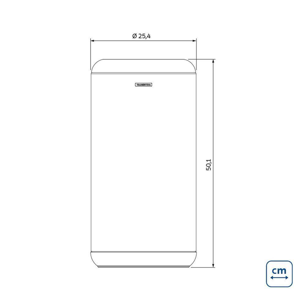 Lixeira Inox Tramontina Portofino Lyf Acabamento Acetinado Aro Polipropileno Sem Tampa 23 L Tramontina - 5