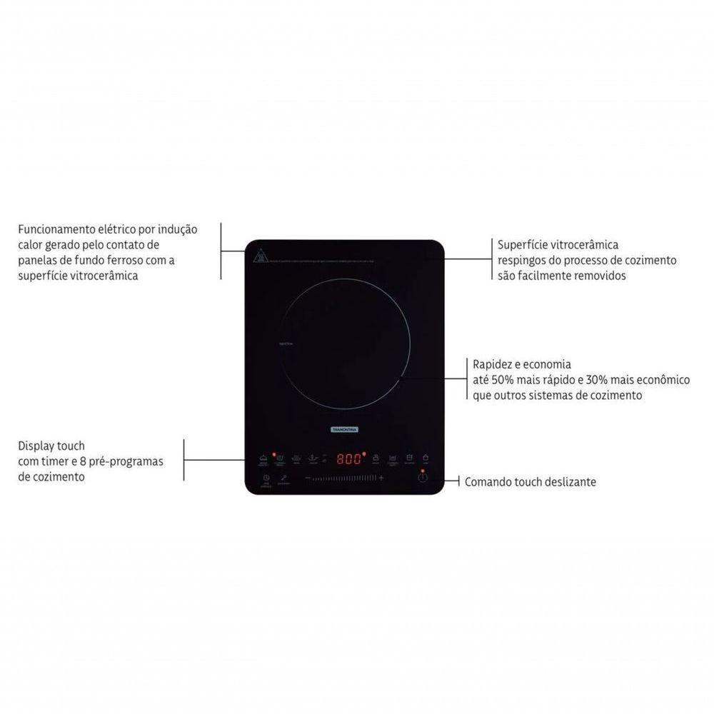 Cooktop Indução Portátil Slim Touch EI30 Tramontina 94714/132 220V - 3