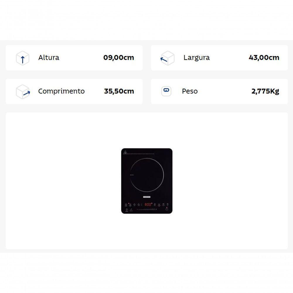 Cooktop Indução Portátil Slim Touch EI30 Tramontina 94714/132 220V - 4