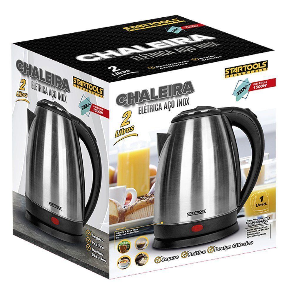 Chaleira Inox Elétrica 2 Litros Chimarrão Chá Café 220v - 3