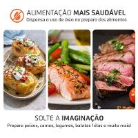 Fritadeira Sem Óleo com Divisória Air Fryer Mondial Family 4L Preto/Inox AFD-40-BI 220V - 2