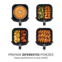 Fritadeira Sem Óleo com Divisória Air Fryer Mondial Family 4L Preto/Inox AFD-40-BI 220V - 5