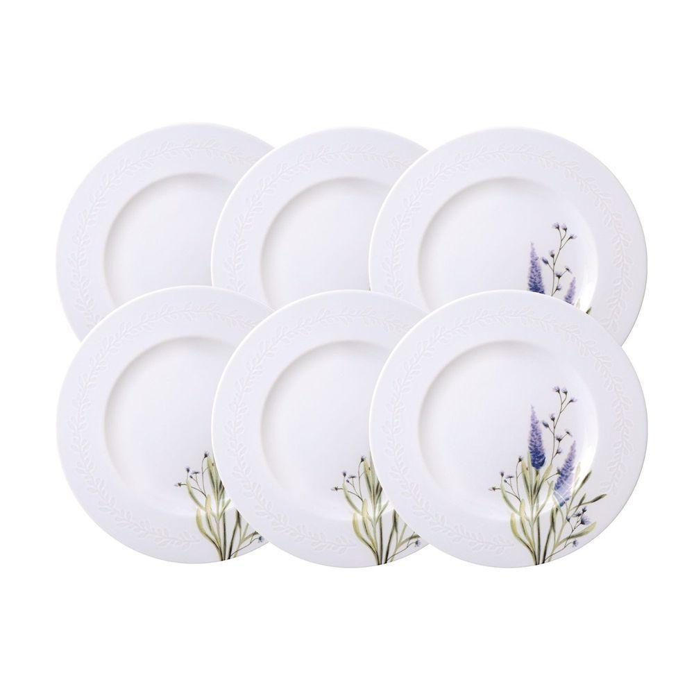 Kit Prato Raso Tramontina Lilla Em Porcelana Decorada 28 Cm 6 Peças Tramontina - 2