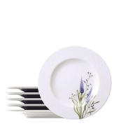Kit Prato Sobremesa Tramontina Lilla Em Porcelana Decorada 21 Cm 6 Peças Tramontina - 1