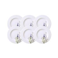 Kit Prato Sobremesa Tramontina Lilla Em Porcelana Decorada 21 Cm 6 Peças Tramontina - 2