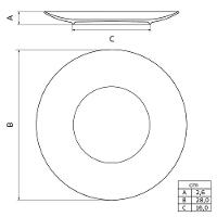 Kit Prato Raso Tramontina Artemis Em Porcelana Decorada 28 Cm 6 Peças Tramontina - 2