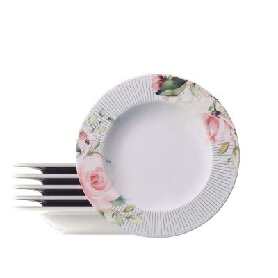 Kit Prato Fundo Tramontina Ornatta Em Porcelana Decorada 23 Cm 6 Peças Tramontina