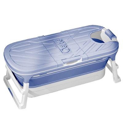 Banheira Para Adulto Dobrável Gigante Azul