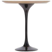 Mesa Lateral Tulipa Saarinen Redonda 51 cm Freijó Preto - 2