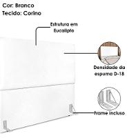 Cabeceira Queen 160 Cm Com Frame Luna Corino Artte Branco