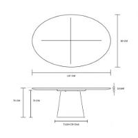 Mesa Jantar Cone Oval 137x90Cm Tampo Madeira Freijó Marrom - 7