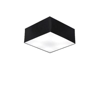 Plafon Quadrado Md-3000 Cúpula Em Tecido 12/25x25cm Preto - Bivolt