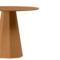 Mesa De Jantar Redonda Para 4 Lugares Tampo Em Mdf 1,00m Isis Ypê - New Ceval - 2