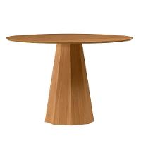 Mesa De Jantar Redonda Para 4 Lugares Tampo Em Mdf 1,17m Isis Ypê - New Ceval - 1