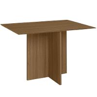 Mesa De Jantar 4 Lugares 120cm Tampo Chanfrado Retangular Sem Vidro Helô Carvalho - Poliman - 1