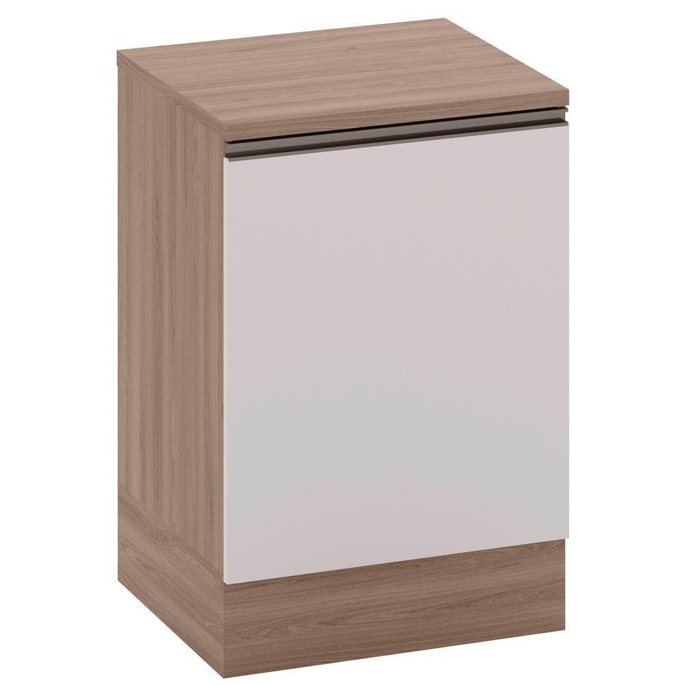 Balcão De Cozinha 58cm 1 Porta Com Tampo Etna Carvalho Oak/off White - Poliman - 1