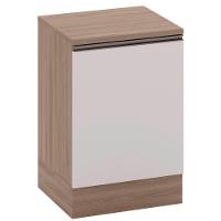 Balcão De Cozinha 58cm 1 Porta Com Tampo Etna Carvalho Oak/off White - Poliman - 1