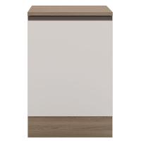 Balcão De Cozinha 58cm 1 Porta Com Tampo Etna Carvalho Oak/off White - Poliman - 2