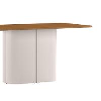 Mesa De Jantar Para 6 Lugares 160cm Tampo Em Mdf Serena Off White/ypê - New Ceval - 2