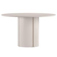 Conjunto Sala De Jantar Mesa 1,35m Com 6 Cadeiras Serena Off White/friso Ypê/al03 - New Ceval  - 3