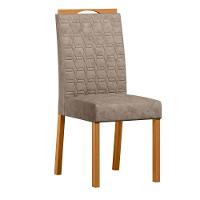 Conjunto Sala De Jantar Mesa Lectus 1,20m Com 4 Cadeiras Mariah Ypê/off White/lux - New Ceval