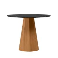 Conjunto Sala De Jantar Mesa Isis 1,00m Com 4 Cadeiras Carol Ypê/preto/ja03 - New Ceval  - 3