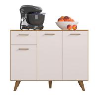 Balcão De Cozinha Com Tampo 1,05cm 3 Portas E 1 Gaveta Freijó Uv/off Acetinado Olinda - Poliman - 1