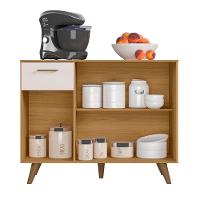 Balcão De Cozinha Com Tampo 1,05cm 3 Portas E 1 Gaveta Freijó Uv/off Acetinado Olinda - Poliman - 3