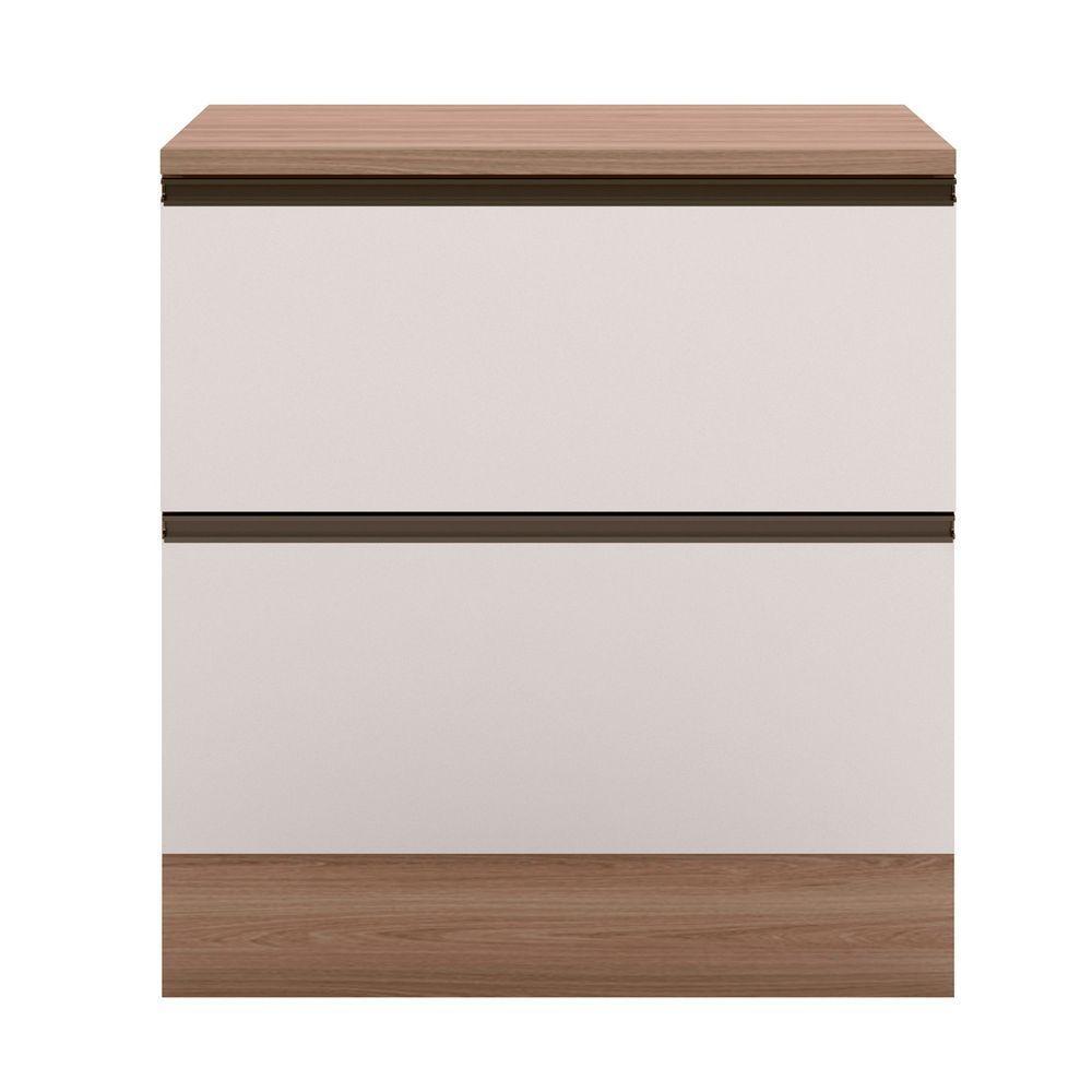 Balcão De Cozinha 80cm 1 Porta 1 Gaveta Com Tampo Etna Carvalho Oak/off White - Poliman - 1