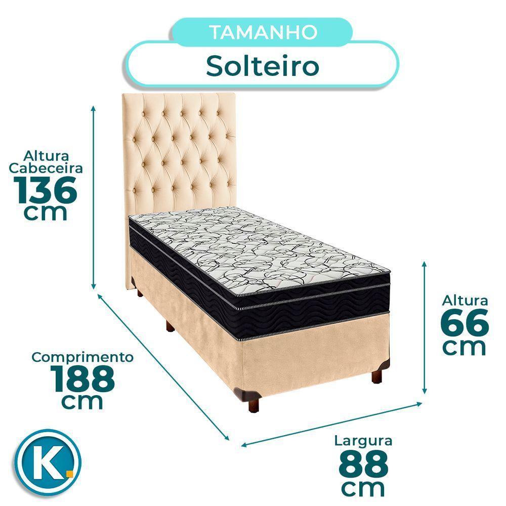 Cama Box Bau Begetiza + Colchão Casal High Foam Ortobom - 3