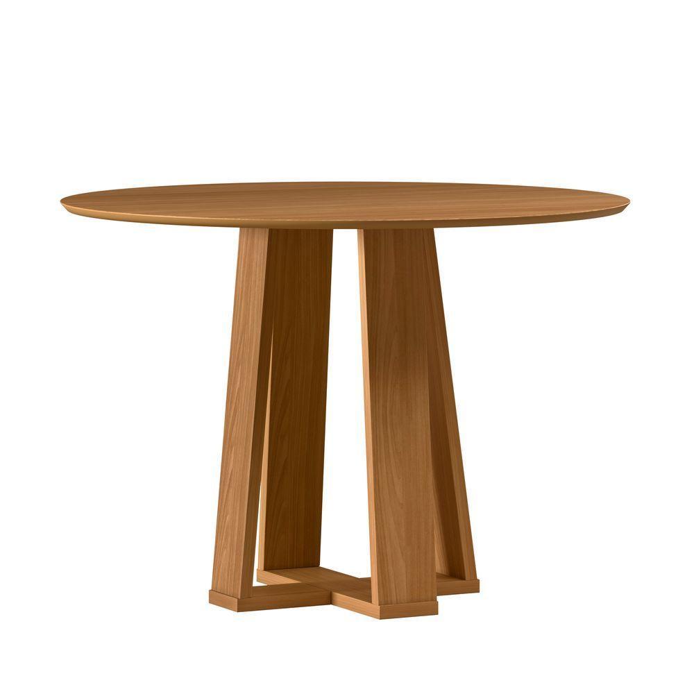 Conjunto Sala De Jantar Mesa Isabela 1,00m Tampo Em Mdf Com 4 Cadeiras Carol Ypê/ja03 - New Ceval  - 3