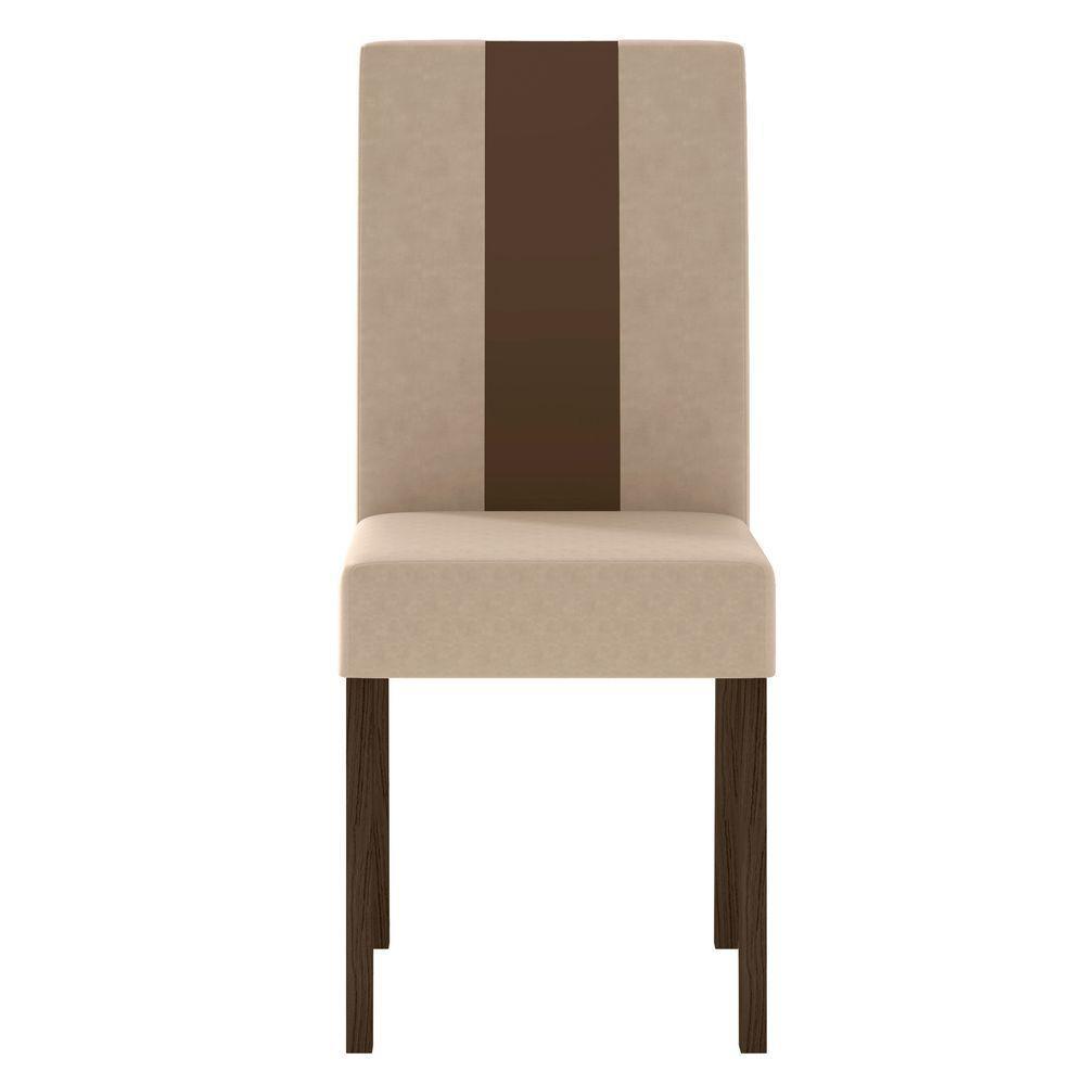 Conjunto Sala De Jantar Mesa Retangular Kate Com Vidro 120cm E 4 Cadeiras Linea Amêndoa/off White - Poliman - 6