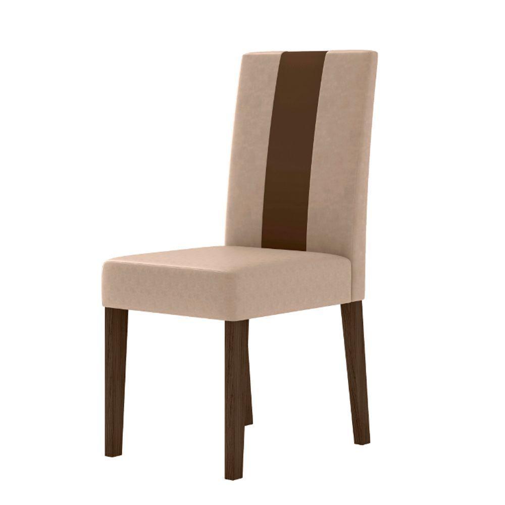 Conjunto Sala De Jantar Mesa Retangular Kate Com Vidro 120cm E 4 Cadeiras Linea Amêndoa/off White - Poliman - 8