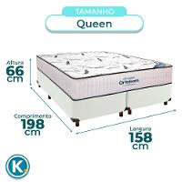 Cama Box Perola + Colchão Queen High Foam Ortobom - 3