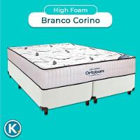 Cama Box Perola + Colchão Queen High Foam Ortobom